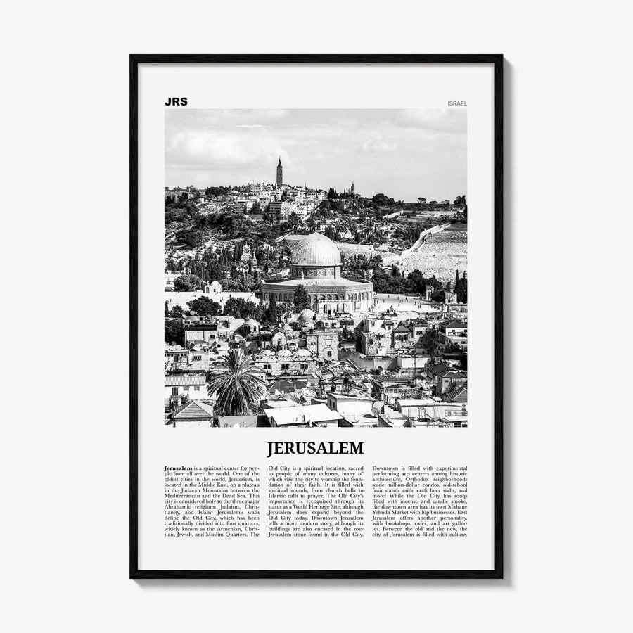 Jerusalem Print Black and White, Jerusalem Wall Art, Jerusalem Poster, Jerusalem Photo, Jerusalem Decor, Israel, ירושלים ישראל Middle East