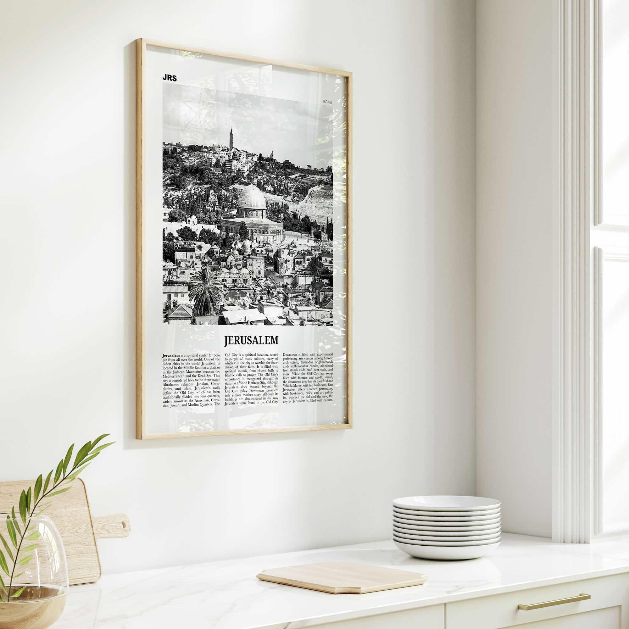 Jerusalem Print Black and White, Jerusalem Wall Art, Jerusalem Poster, Jerusalem Photo, Jerusalem Decor, Israel, ירושלים ישראל Middle East