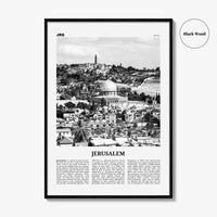 Jerusalem Print Black and White, Jerusalem Wall Art, Jerusalem Poster, Jerusalem Photo, Jerusalem Decor, Israel, ירושלים ישראל Middle East