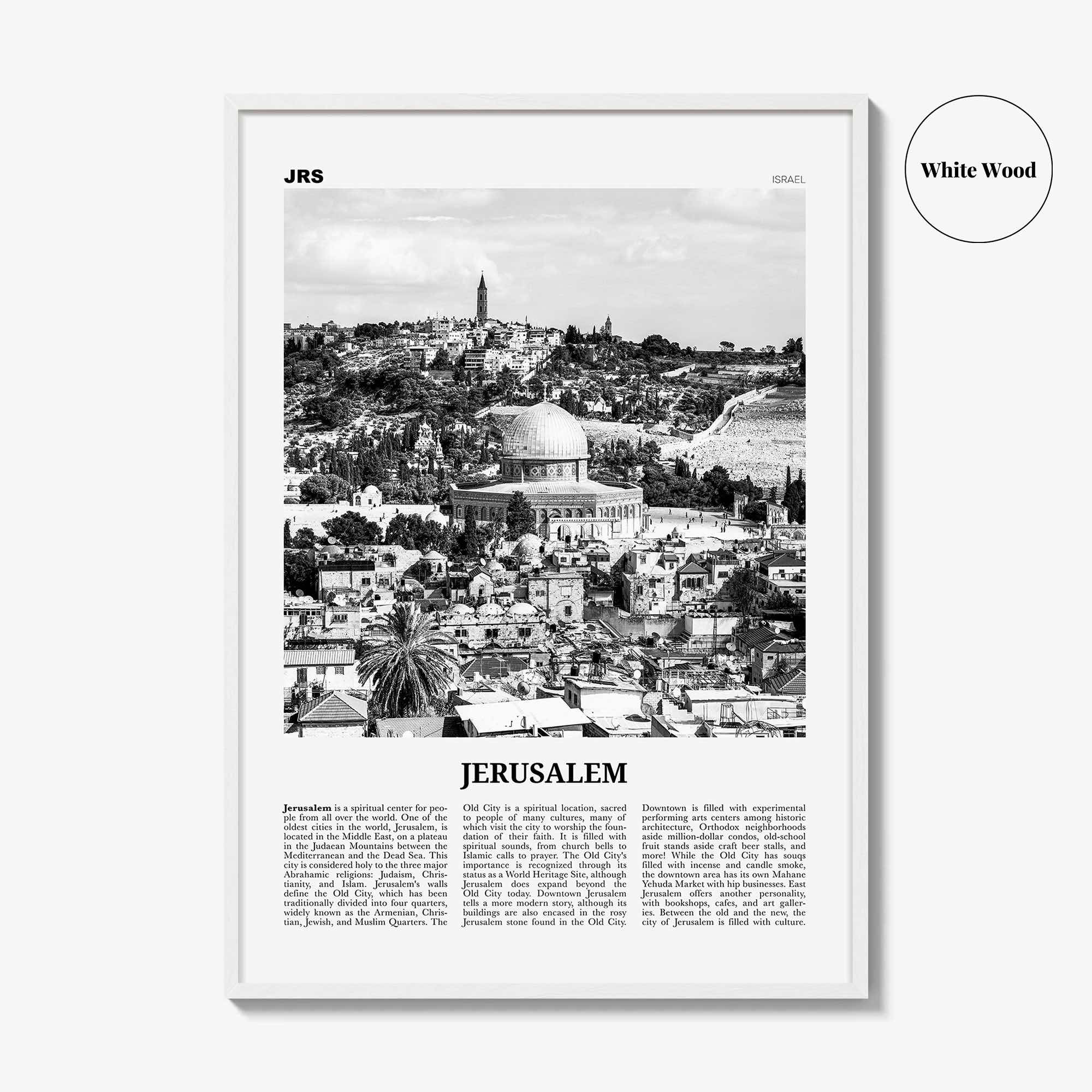 Jerusalem Print Black and White, Jerusalem Wall Art, Jerusalem Poster, Jerusalem Photo, Jerusalem Decor, Israel, ירושלים ישראל Middle East