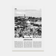 Jerusalem Travel B&W Poster