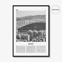 Jinan Print Black and White, Jinan Wall Art, Jinan Poster, Jinan Photo, Jinan Wall Décor, Jinan Map, China