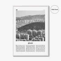 Jinan Print Black and White, Jinan Wall Art, Jinan Poster, Jinan Photo, Jinan Wall Décor, Jinan Map, China