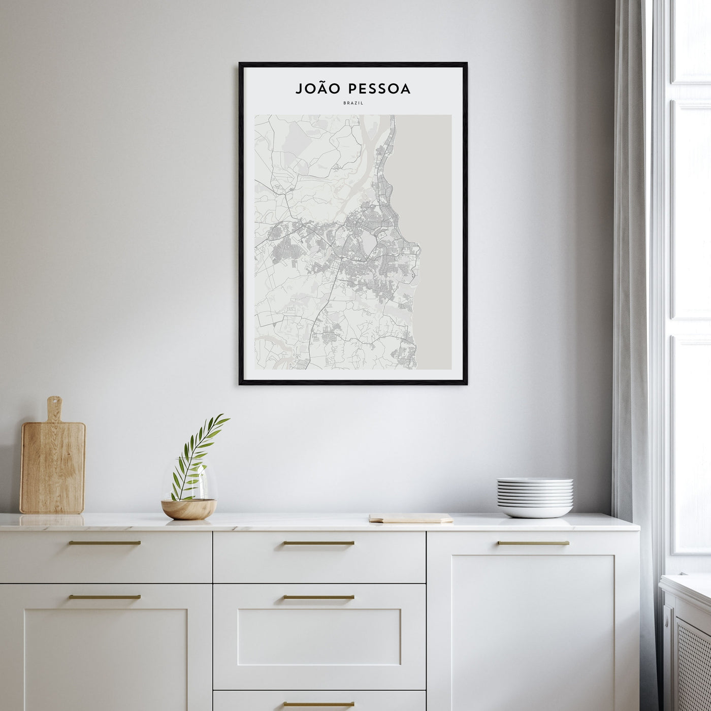 João Pessoa Map Portrait Poster