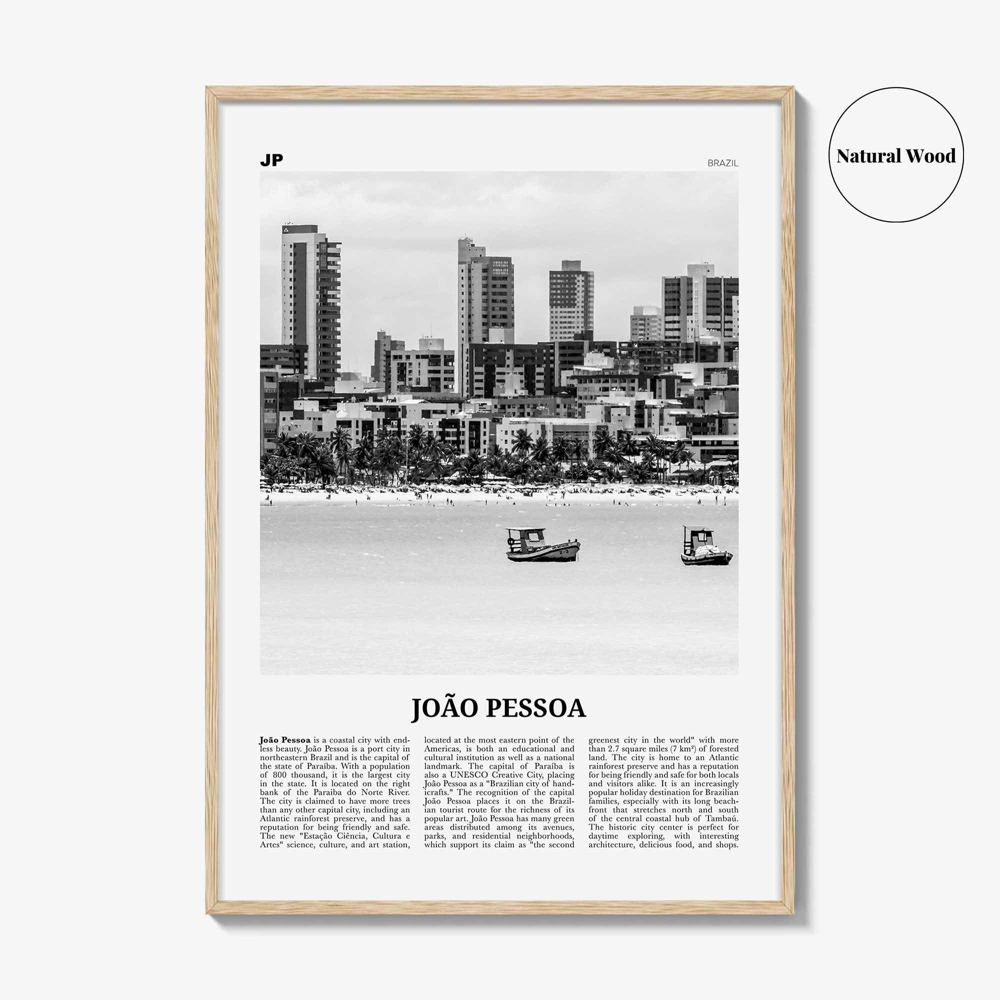 Joao Pessoa Print Black and White, João Pessoa Wall Art, João Pessoa Poster, João Pessoa Photo, Brazil, Brasil, South America, Joao Pessoa