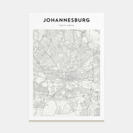 Johannesburg Map Portrait Poster