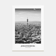 Johannesburg Portrait B&W No 1 Poster