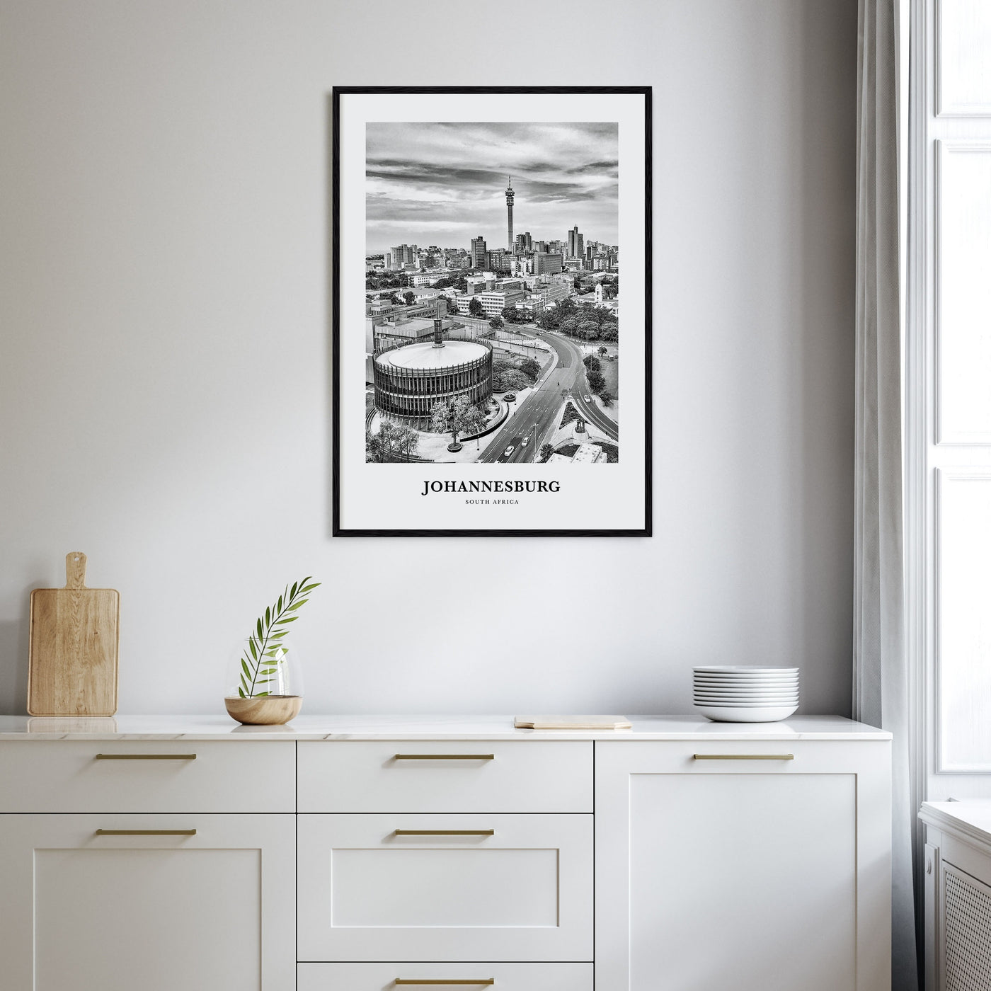 Johannesburg Portrait B&W No 2 Poster