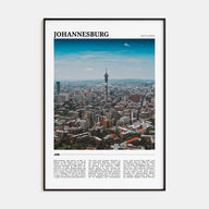Johannesburg Travel Color Poster