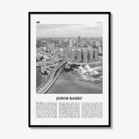 Johor Bahru Print Black and White No 1, Johor Bahru Wall Art, Johor Bahru Poster, Johor Bahru Photo, Johor Bahru Wall Décor, Malaysia