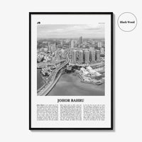 Johor Bahru Print Black and White No 1, Johor Bahru Wall Art, Johor Bahru Poster, Johor Bahru Photo, Johor Bahru Wall Décor, Malaysia