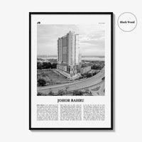 Johor Bahru Print Black and White No 2, Johor Bahru Wall Art, Johor Bahru Poster, Johor Bahru Photo, Johor Bahru Wall Décor, Malaysia