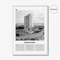 Johor Bahru Print Black and White No 2, Johor Bahru Wall Art, Johor Bahru Poster, Johor Bahru Photo, Johor Bahru Wall Décor, Malaysia