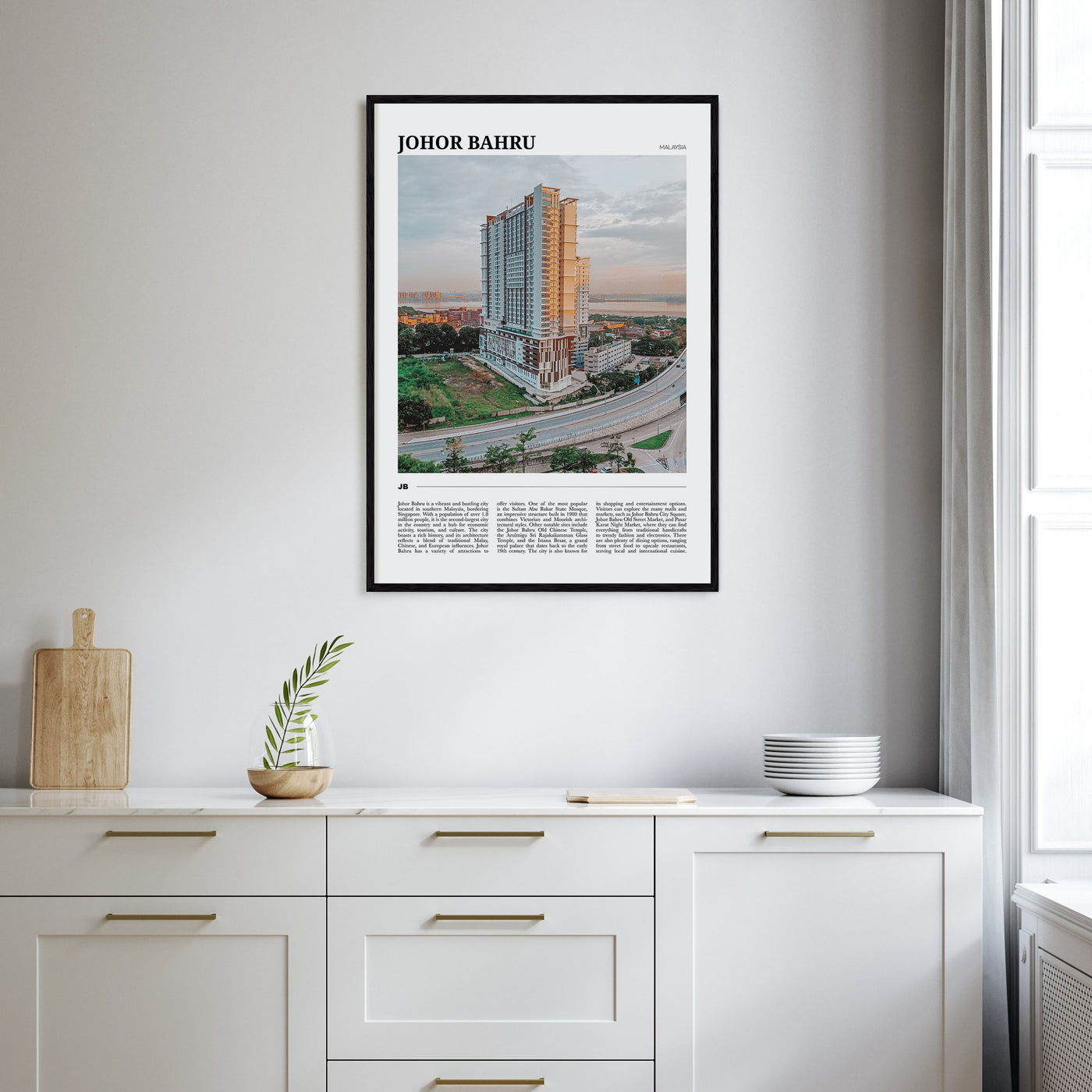 Johor Bahru Travel Color Poster
