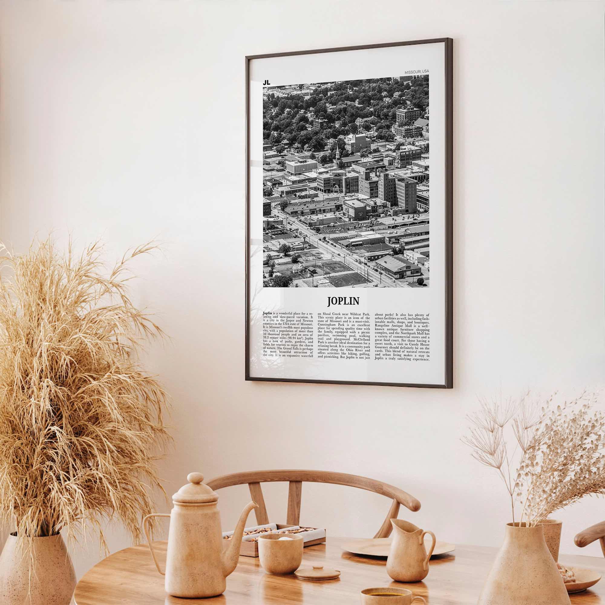 Joplin Print Black and White, Joplin Wall Art, Joplin Poster, Joplin Photo, Joplin Map, Joplin Wall Decor, Missouri, USA, United States