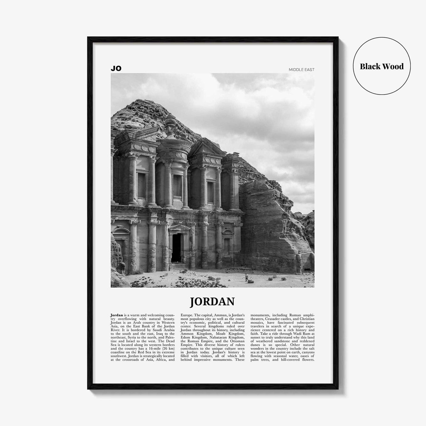 Jordan Print Black and White, Jordan Wall Art, Jordan Poster, Jordan Photo, Jordan Wall Decor, المملكة الأردنية الهاشمية Amman, Middle East