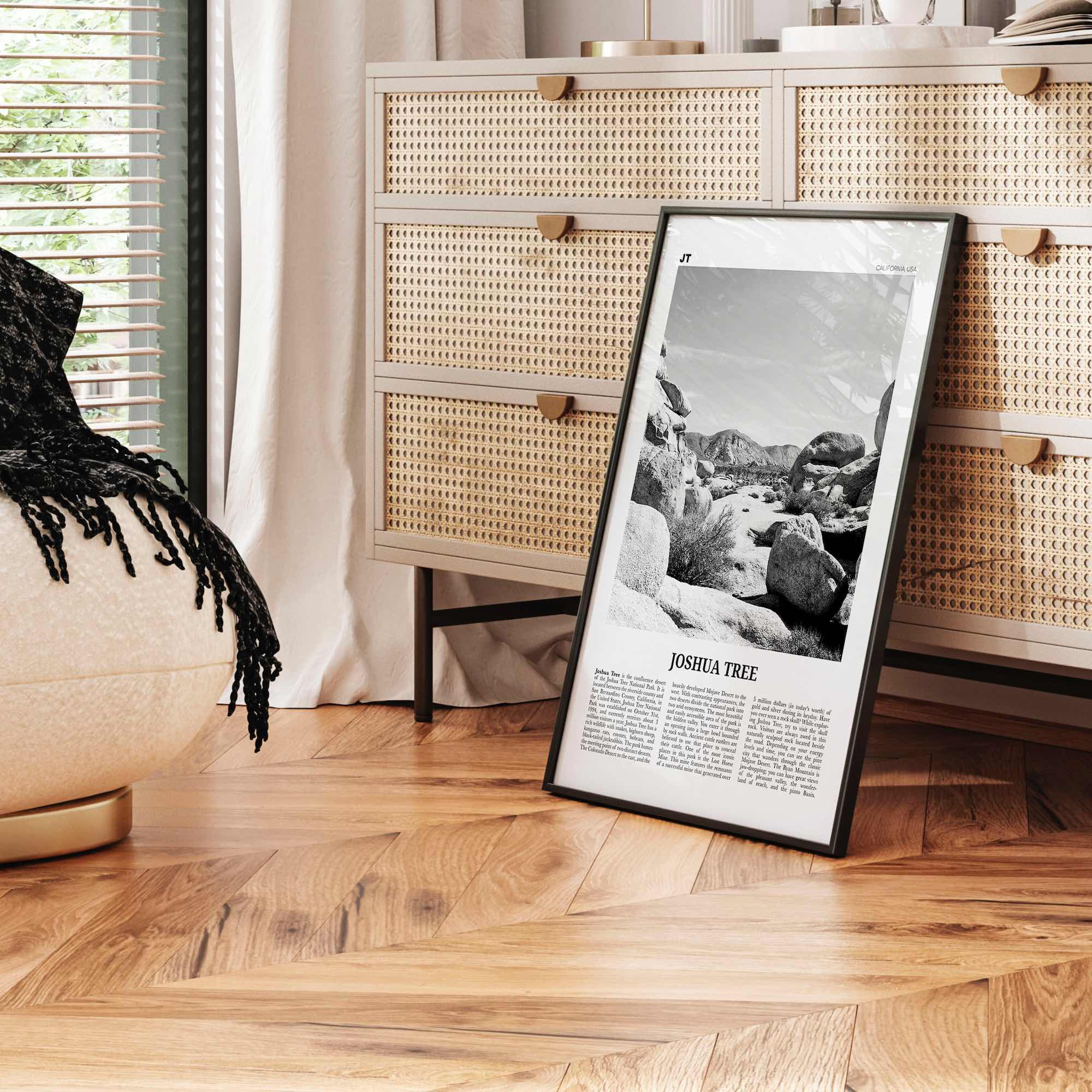 Joshua Tree National Park Print Black and White No 2, Joshua Tree Wall Art, Joshua Tree Poster, Joshua Tree Photo, California, USA