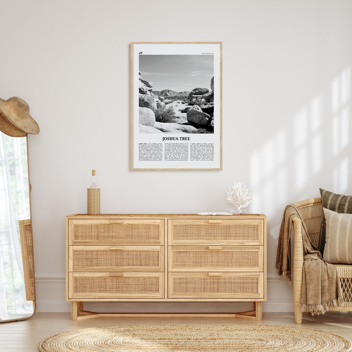 Joshua Tree National Park Travel B&W No 2 Poster