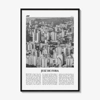 Juiz de Fora Print Black and White, Juiz de Fora Wall Art, Juiz de Fora Poster Juiz de Fora Photo Juiz de Fora Décor Juiz de Fora Map Brazil