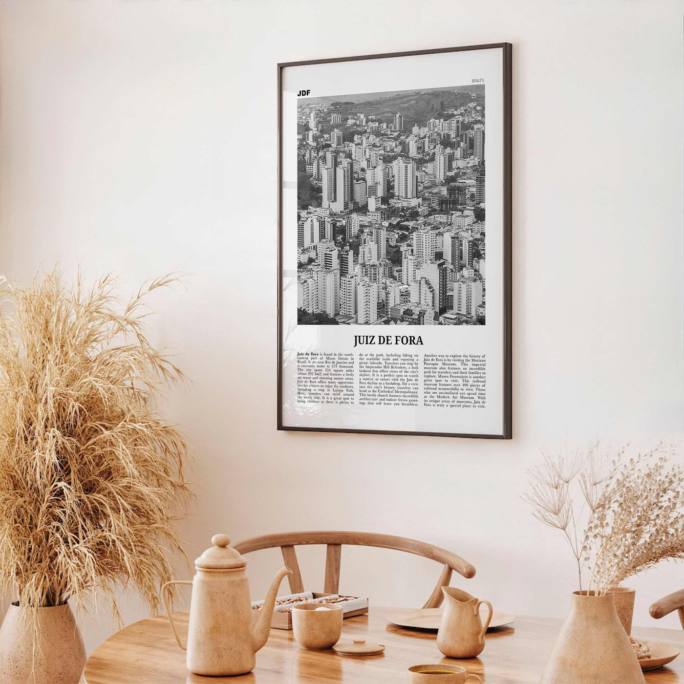 Juiz de Fora Print Black and White, Juiz de Fora Wall Art, Juiz de Fora Poster Juiz de Fora Photo Juiz de Fora Décor Juiz de Fora Map Brazil