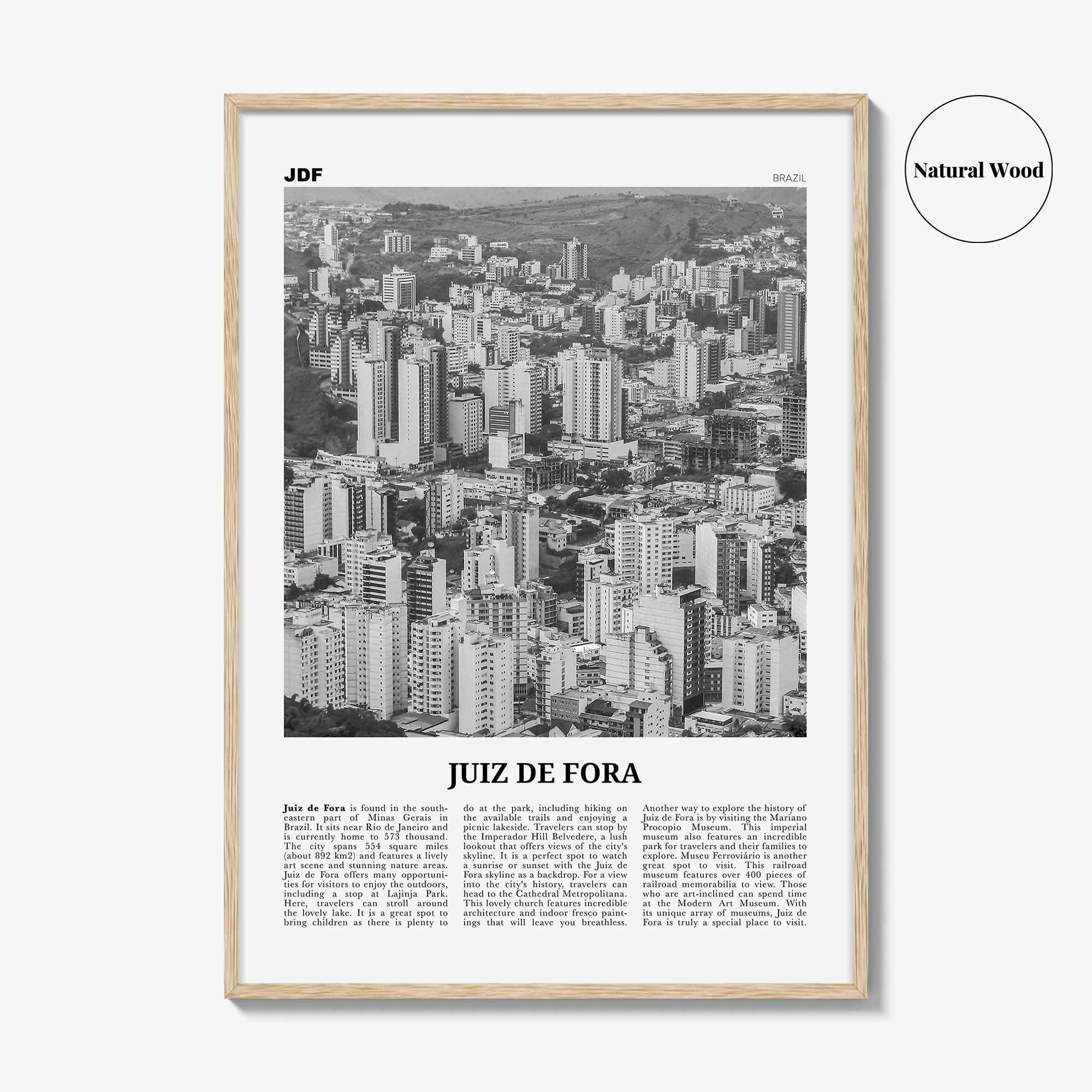 Juiz de Fora Print Black and White, Juiz de Fora Wall Art, Juiz de Fora Poster Juiz de Fora Photo Juiz de Fora Décor Juiz de Fora Map Brazil