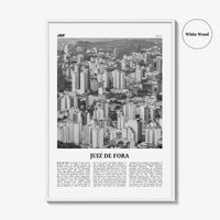 Juiz de Fora Print Black and White, Juiz de Fora Wall Art, Juiz de Fora Poster Juiz de Fora Photo Juiz de Fora Décor Juiz de Fora Map Brazil