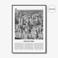 Juiz de Fora Print Black and White, Juiz de Fora Wall Art, Juiz de Fora Poster Juiz de Fora Photo Juiz de Fora Décor Juiz de Fora Map Brazil