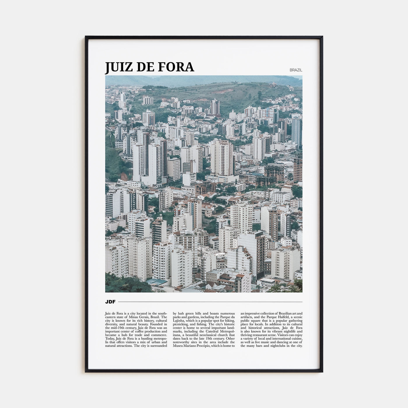 Juiz de Fora Travel Color Poster