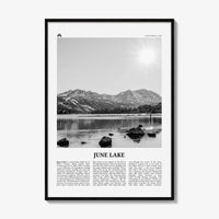 June Lake Print Black and White, June Lake Wall Art, June Lake Poster, June Lake Photo, June Lake Wall Décor, June Lake Map, California, USA