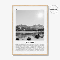 June Lake Print Black and White, June Lake Wall Art, June Lake Poster, June Lake Photo, June Lake Wall Décor, June Lake Map, California, USA