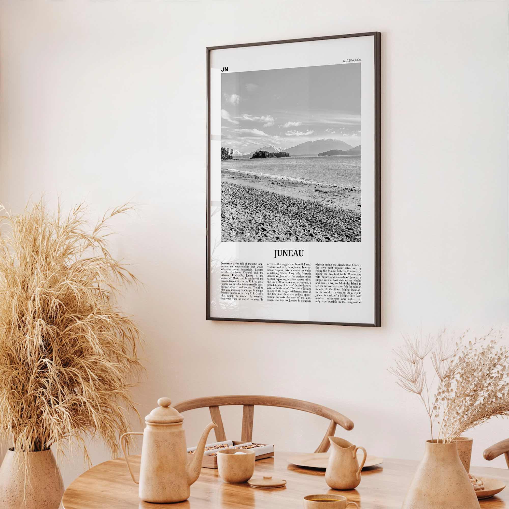 Juneau Print Black and White No 2, Juneau Wall Art, Juneau Poster, Juneau Photo, Juneau Wall Décor, Alaska, USA, United States, America