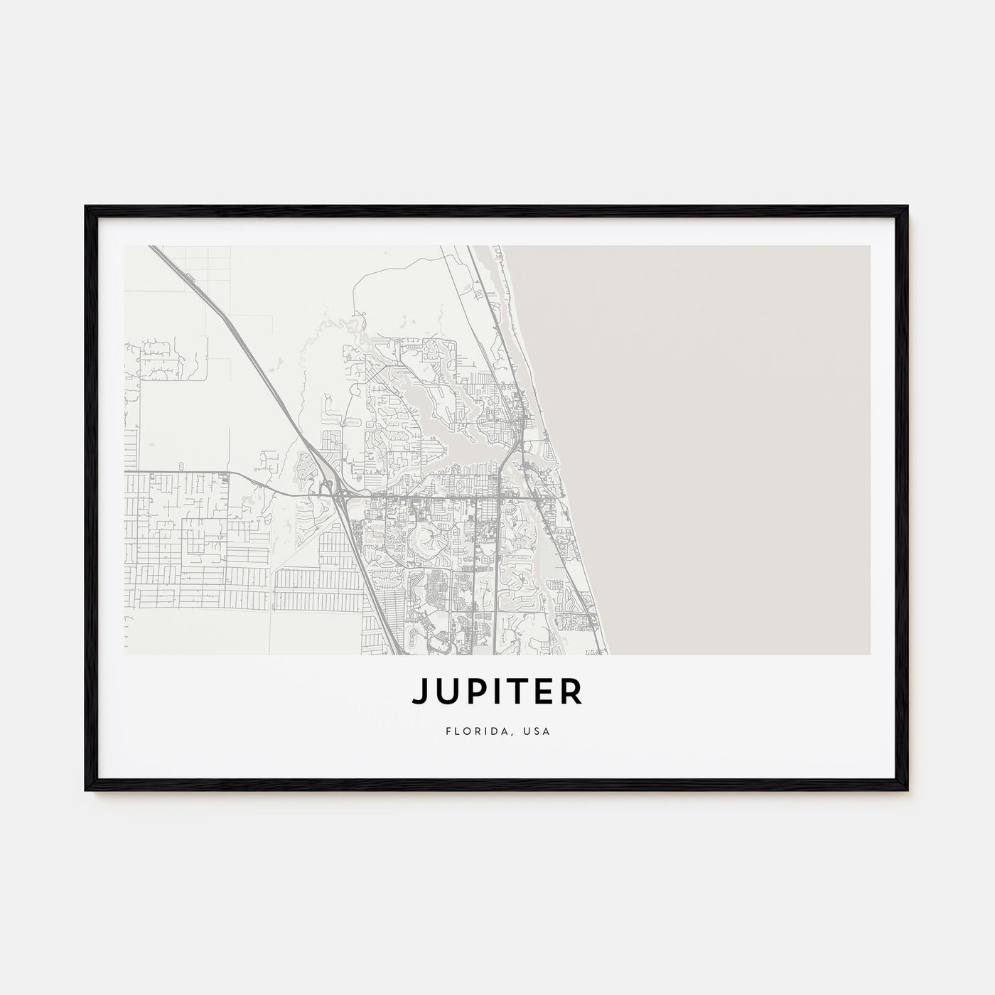 Jupiter Map Landscape Poster