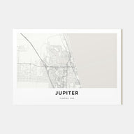 Jupiter Map Landscape Poster
