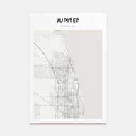 Jupiter Map Portrait Poster