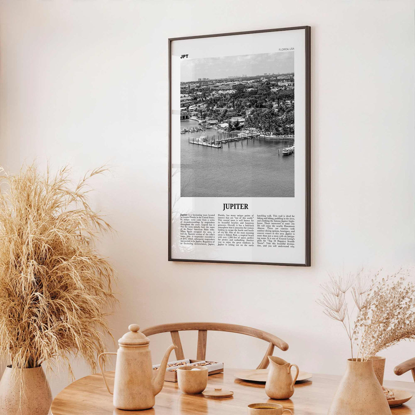 Jupiter Print Black and White, Jupiter Wall Art, Jupiter Poster, Jupiter Photo, Jupiter Wall Décor, Florida, USA, United States