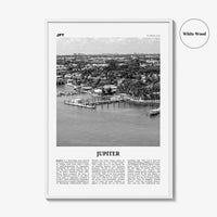 Jupiter Print Black and White, Jupiter Wall Art, Jupiter Poster, Jupiter Photo, Jupiter Wall Décor, Florida, USA, United States