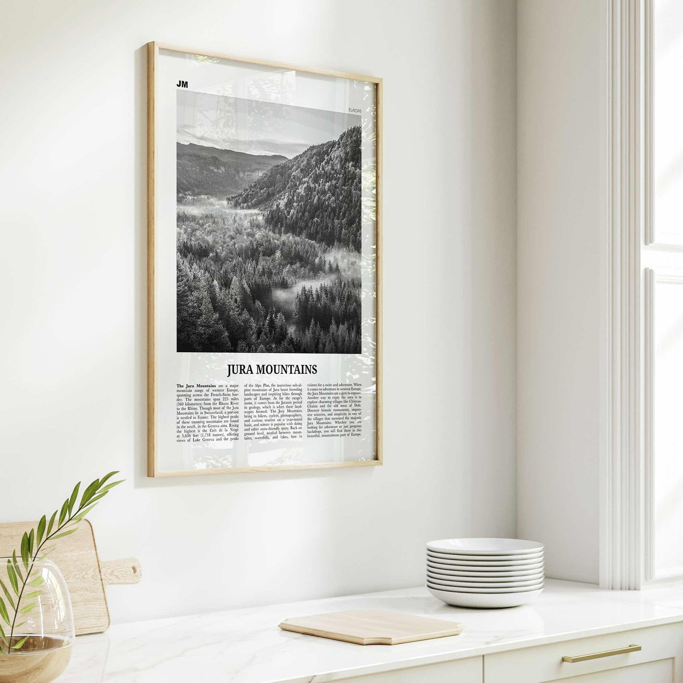 Jura Mountains Print Black and White, Jura Mountains Wall Art, Jura Mountains Poster, Jura Mountains Photo, Jura Mountains Wall Decor