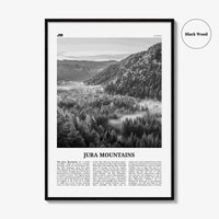 Jura Mountains Print Black and White, Jura Mountains Wall Art, Jura Mountains Poster, Jura Mountains Photo, Jura Mountains Wall Decor