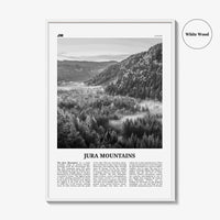 Jura Mountains Print Black and White, Jura Mountains Wall Art, Jura Mountains Poster, Jura Mountains Photo, Jura Mountains Wall Decor