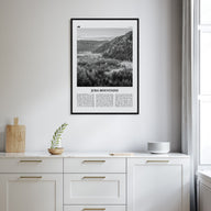 Jura Mountains Travel B&W Poster
