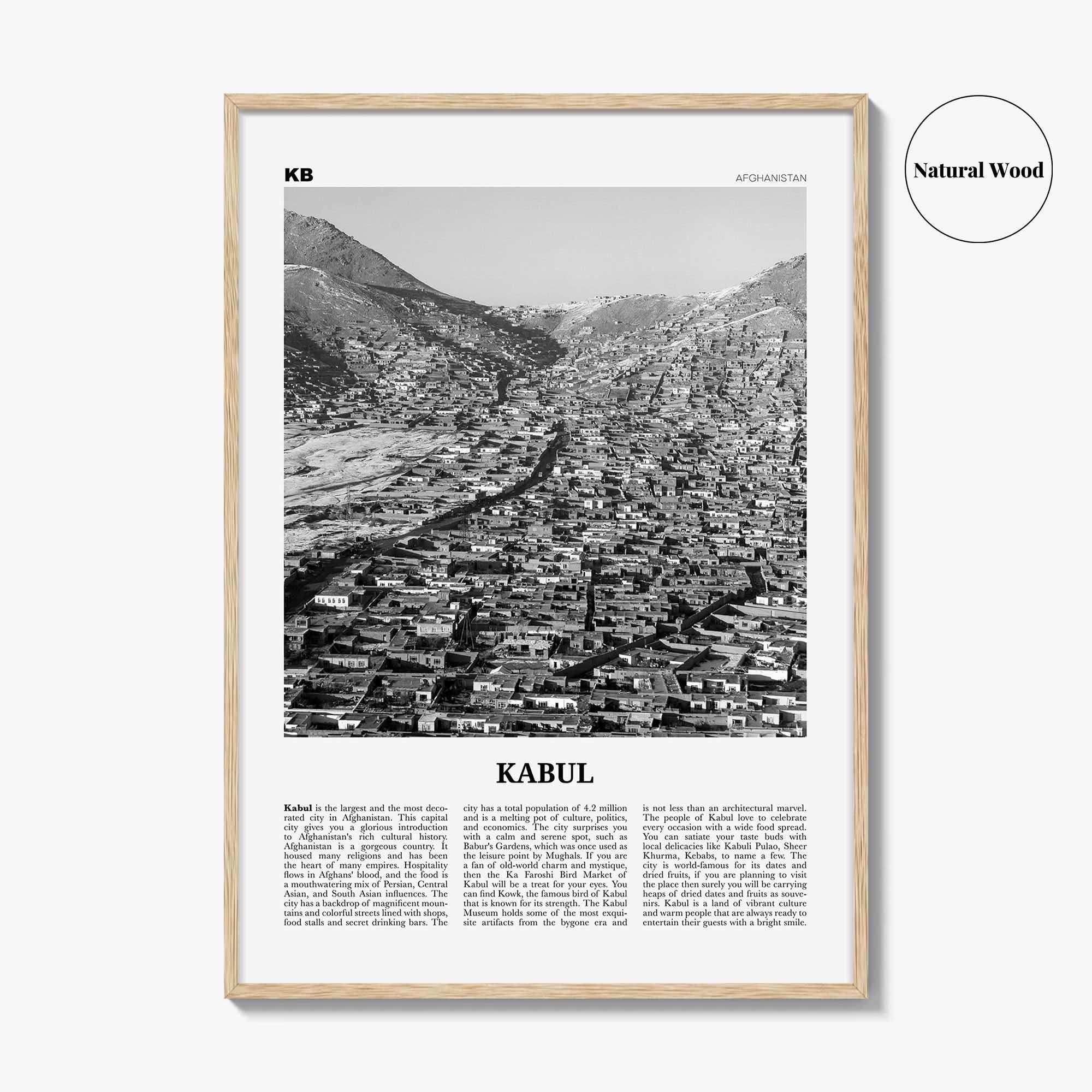 Kabul Print Black and White, Kabul Wall Art, Kabul Poster, Kabul Photo, Kabul Wall Décor, Afghanistan, کابل