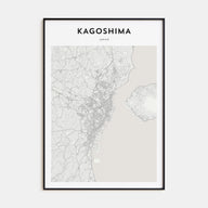 Kagoshima Map Portrait Poster