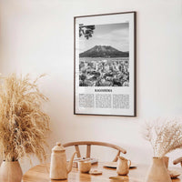 Kagoshima Print Black and White, Kagoshima Wall Art, Kagoshima Poster, Kagoshima Photo, Kagoshima Wall Décor, Kagoshima Map, Japan