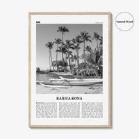 Kailua Kona Print Black and White, Kailua-Kona Wall Art, Kailua-Kona Poster, Kailua-Kona Photo, Kailua-Kona Wall Décor, Hawaii, USA