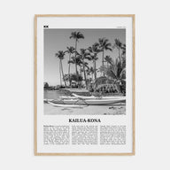 Kailua-Kona Travel B&W Poster