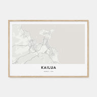 Kailua Map Landscape Poster