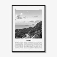 Kailua Print Black and White, Kailua Wall Art, Kailua Poster, Kailua Photo, Kailua Wall Décor, Hawaii, USA, United States, North America
