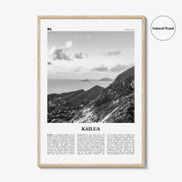Kailua Print Black and White, Kailua Wall Art, Kailua Poster, Kailua Photo, Kailua Wall Décor, Hawaii, USA, United States, North America