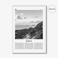 Kailua Print Black and White, Kailua Wall Art, Kailua Poster, Kailua Photo, Kailua Wall Décor, Hawaii, USA, United States, North America