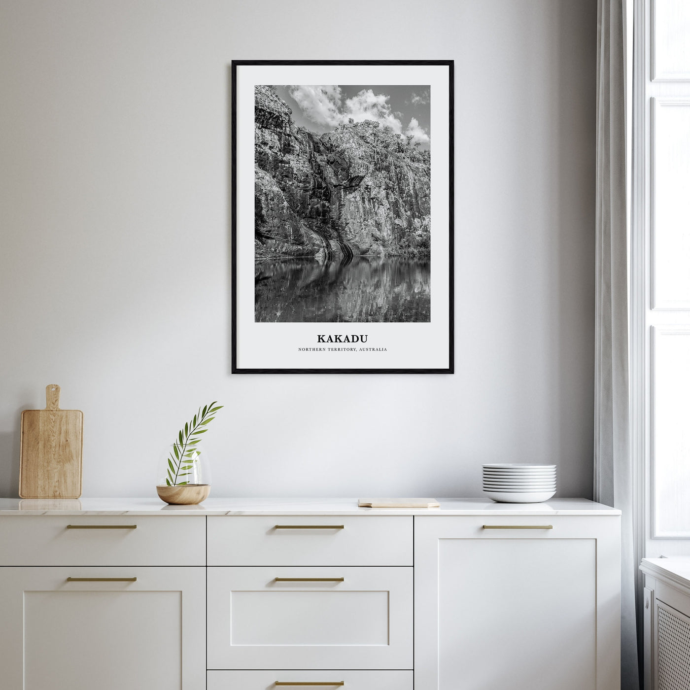 Kakadu Portrait B&W Poster